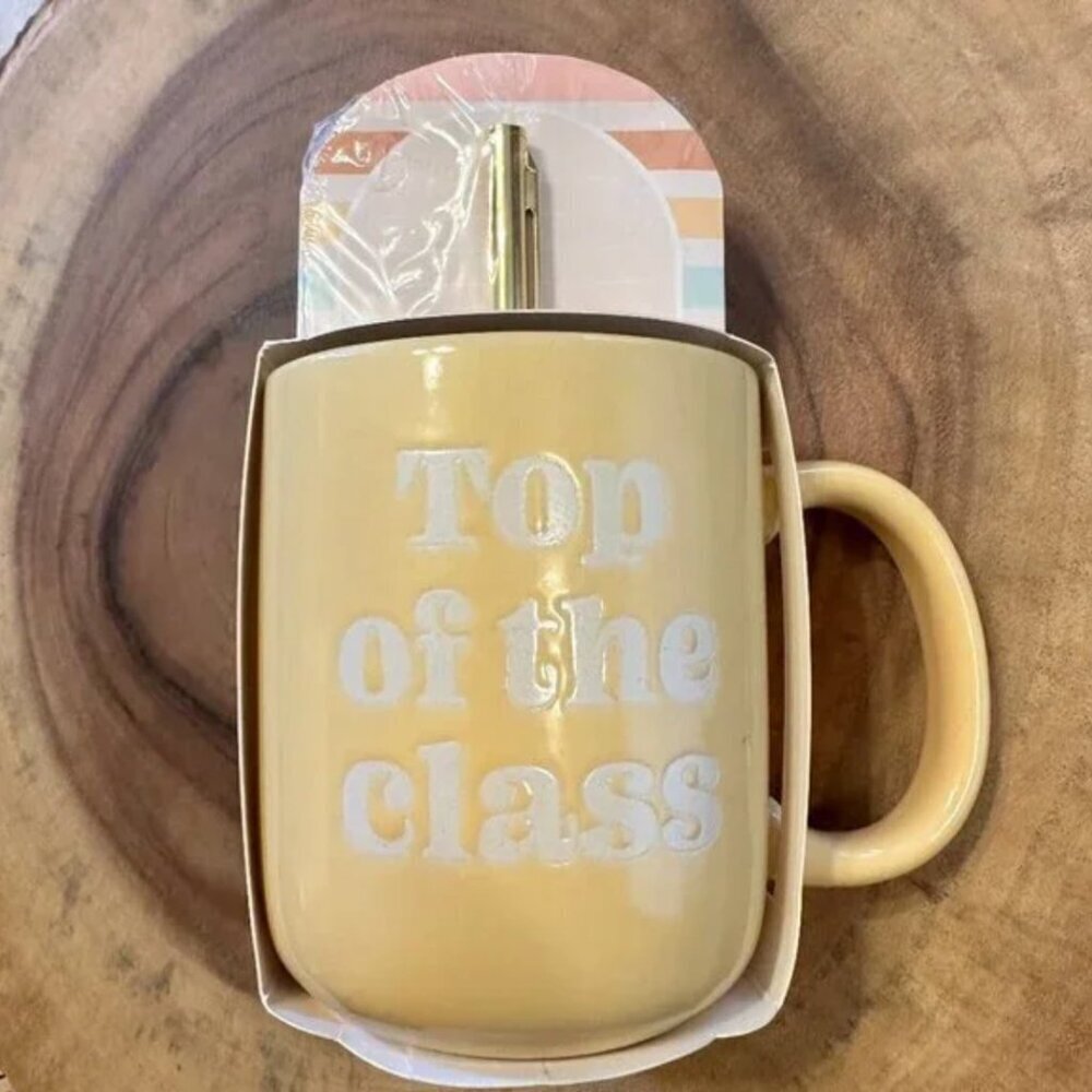 Teacher Bundle- Crew Socks, Top of the Class Mug Set and Thank You Keychain - Picture 6 of 13